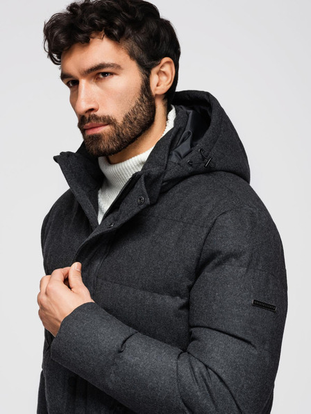 Ombre Clothing Moška lahka jakna z mrežasto podlogo in kapuco Ombre Clothing