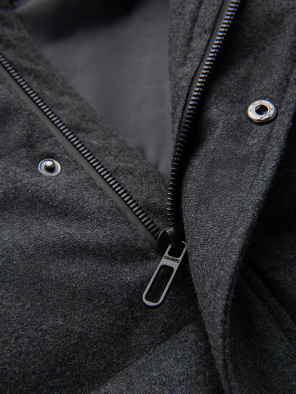 Ombre Clothing Moška lahka jakna z mrežasto podlogo in kapuco Ombre Clothing