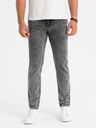 Ombre Clothing Moške hlače iz džinsa STRAIGHT LEG - črne V1 OM-PADP-0133 Ombre Clothing