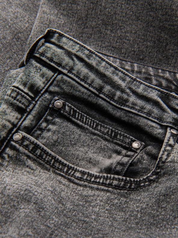 Ombre Clothing Moške hlače iz džinsa STRAIGHT LEG - črne V1 OM-PADP-0133 Ombre Clothing