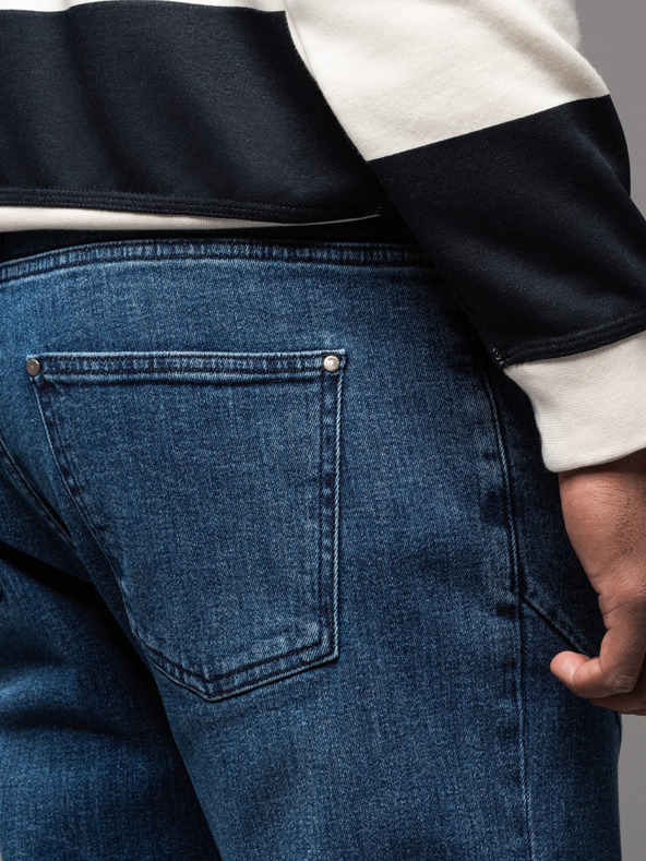 Ombre Clothing Moške hlače iz džinsa STRAIGHT LEG - črne V1 OM-PADP-0133 Ombre Clothing