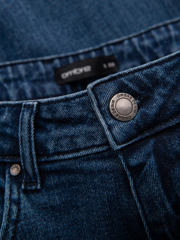 Ombre Clothing Moške hlače iz džinsa STRAIGHT LEG - črne V1 OM-PADP-0133 Ombre Clothing