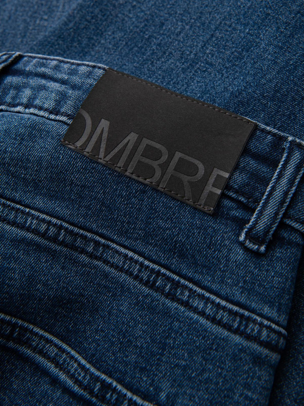 Ombre Clothing Moške hlače iz džinsa STRAIGHT LEG - črne V1 OM-PADP-0133 Ombre Clothing