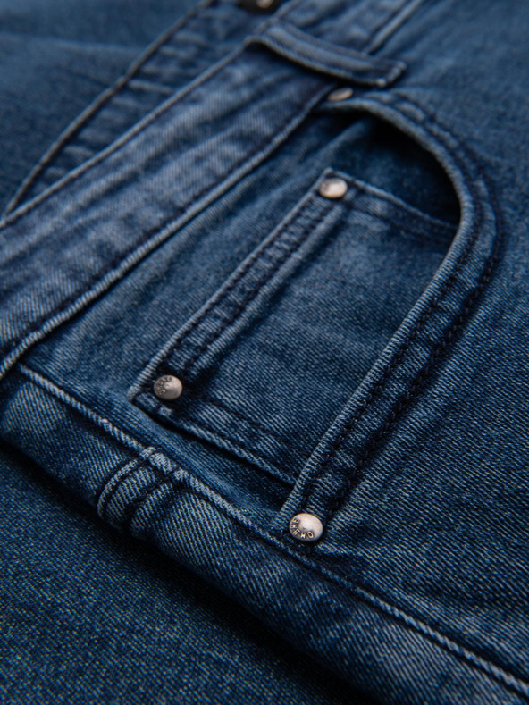 Ombre Clothing Moške hlače iz džinsa STRAIGHT LEG - črne V1 OM-PADP-0133 Ombre Clothing