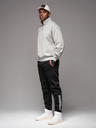 Ombre Clothing Moške športne hlače iz džinsa z obrobo - črne V2 OM-PADJ-0156 Ombre Clothing