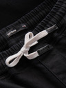 Ombre Clothing Moške športne hlače iz džinsa z obrobo - črne V2 OM-PADJ-0156 Ombre Clothing