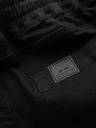 Ombre Clothing Moške športne hlače iz džinsa z obrobo - črne V2 OM-PADJ-0156 Ombre Clothing