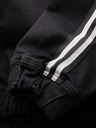 Ombre Clothing Moške športne hlače iz džinsa z obrobo - črne V2 OM-PADJ-0156 Ombre Clothing
