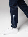 Ombre Clothing Moške športne hlače iz džinsa z obrobo - temno modre V4 OM-PADJ-0156 Ombre Clothing