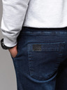Ombre Clothing Moške športne hlače iz džinsa z obrobo - temno modre V4 OM-PADJ-0156 Ombre Clothing