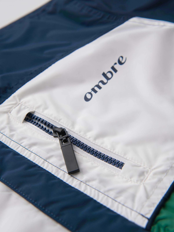 Ombre Clothing Moška lahka barvna športna jakna iz flisa zelena Ombre Clothing