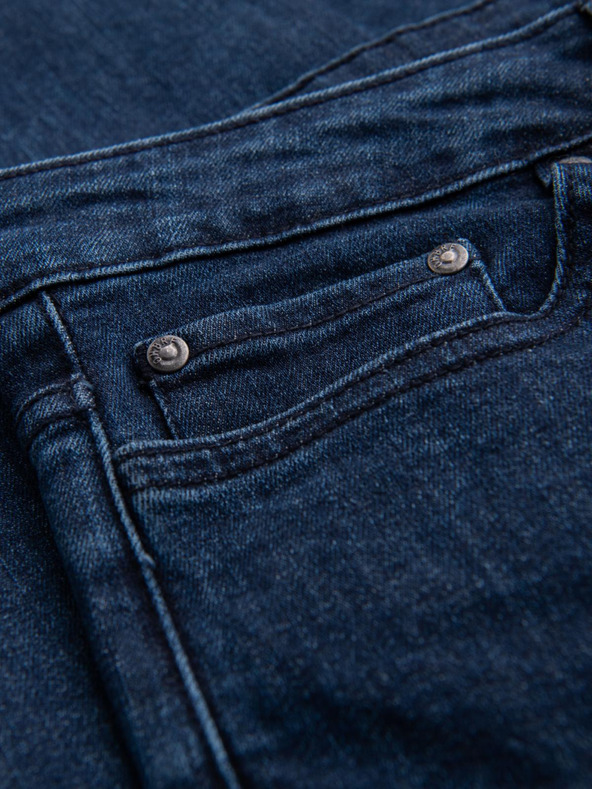 Ombre Clothing Moške klasične sprane kavbojke REGULAR FIT modre barve Ombre oblačila