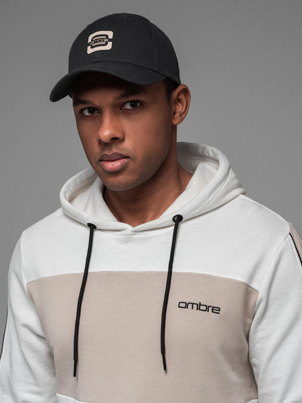 Ombre Clothing Moška bejzbolska kapa z logotipom črna Ombre oblačila