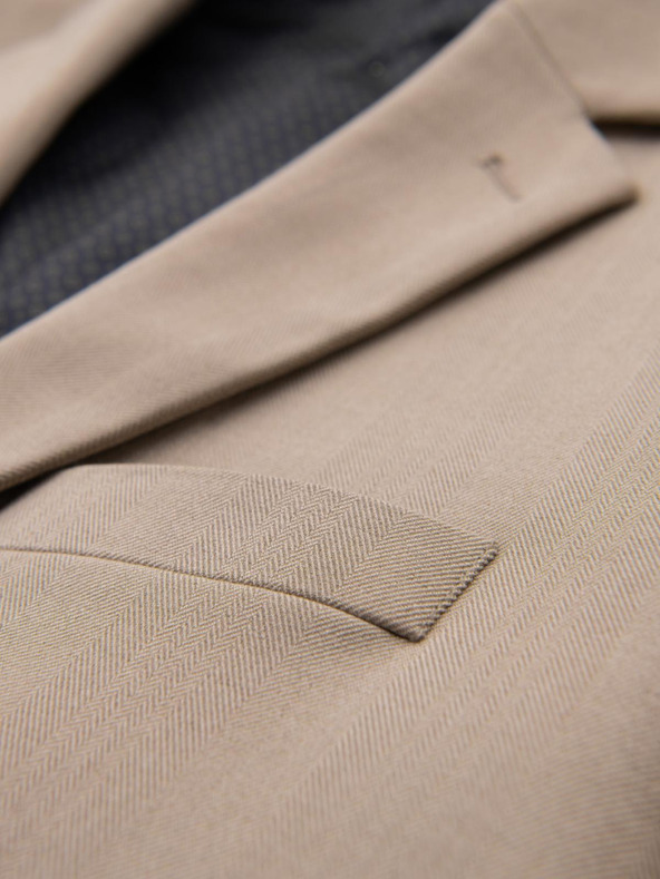 Ombre Clothing Elegantna moška bež jopica iz volnene mešanice Ombre Clothing