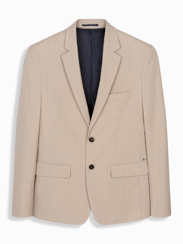 Ombre Clothing Elegantna moška bež jopica iz volnene mešanice Ombre Clothing