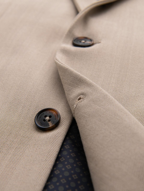 Ombre Clothing Elegantna moška bež jopica iz volnene mešanice Ombre Clothing