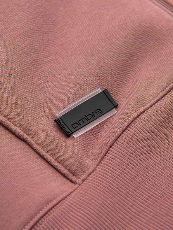 Ombre Clothing Moška bombažna jopa BASIC z zadrgo Ombre Clothing