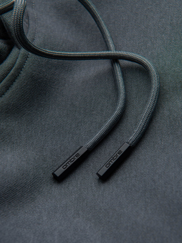 Ombre Clothing Pánska bavlnená klokaní mikina BASIC s kapucňou Ombre Clothing