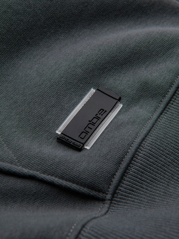 Ombre Clothing Moška bombažna jopa BASIC z zadrgo Ombre Clothing