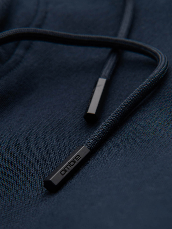 Ombre Clothing Pánska bavlnená mikina BASIC s klokanom a kapucňou Ombre Clothing