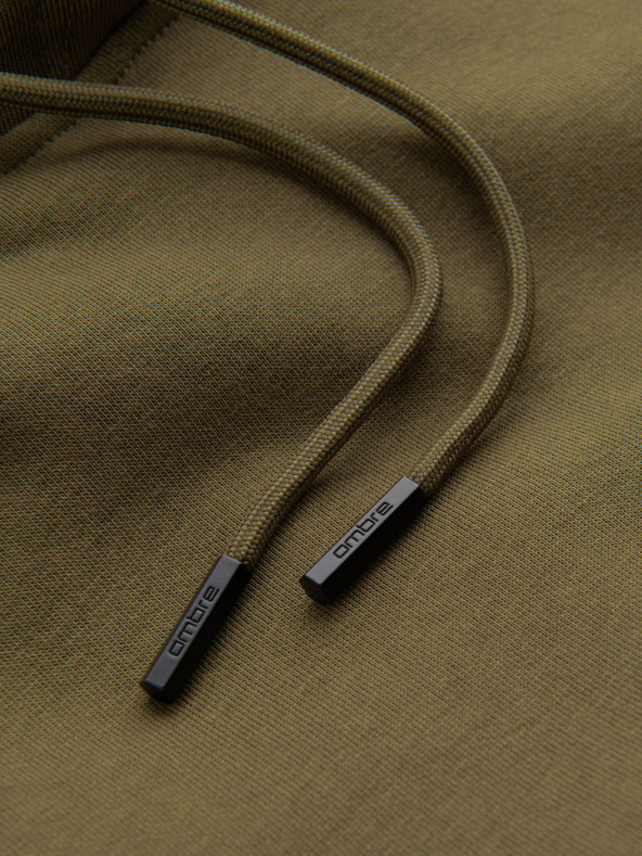 Ombre Clothing Pánska bavlnená klokaní mikina BASIC s kapucňou Ombre Clothing