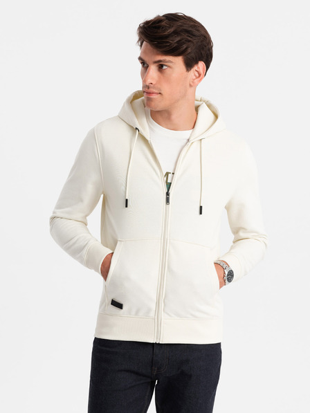 Ombre Clothing Moška bombažna jopa BASIC z zadrgo Ombre Clothing