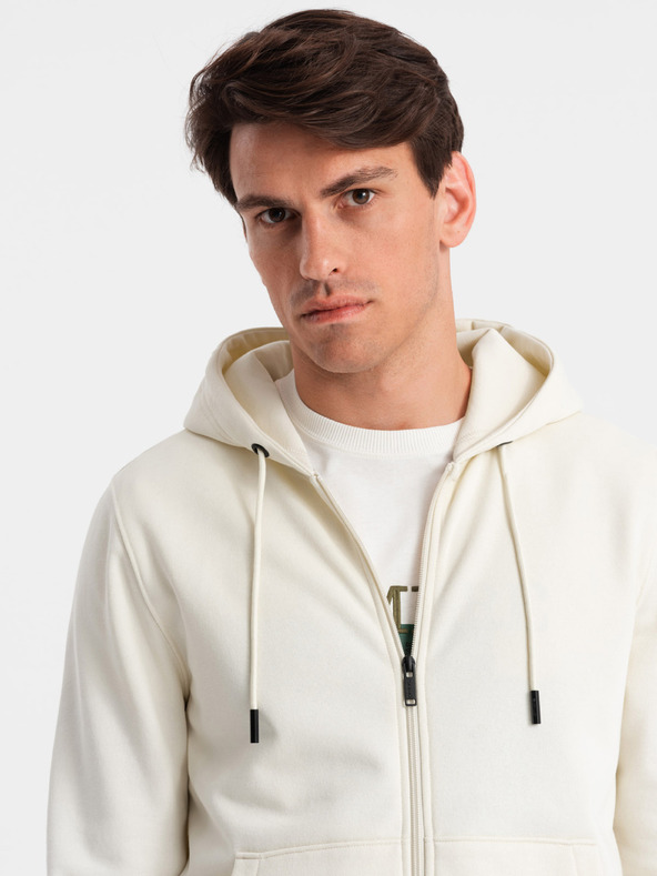 Ombre Clothing Moška bombažna jopa BASIC z zadrgo Ombre Clothing