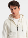Ombre Clothing Moška bombažna jopa BASIC z zadrgo Ombre Clothing