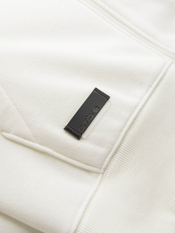 Ombre Clothing Moška bombažna jopa BASIC z zadrgo Ombre Clothing