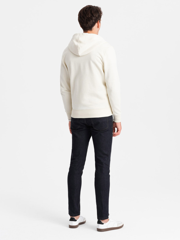 Ombre Clothing Moška bombažna jopa BASIC z zadrgo Ombre Clothing