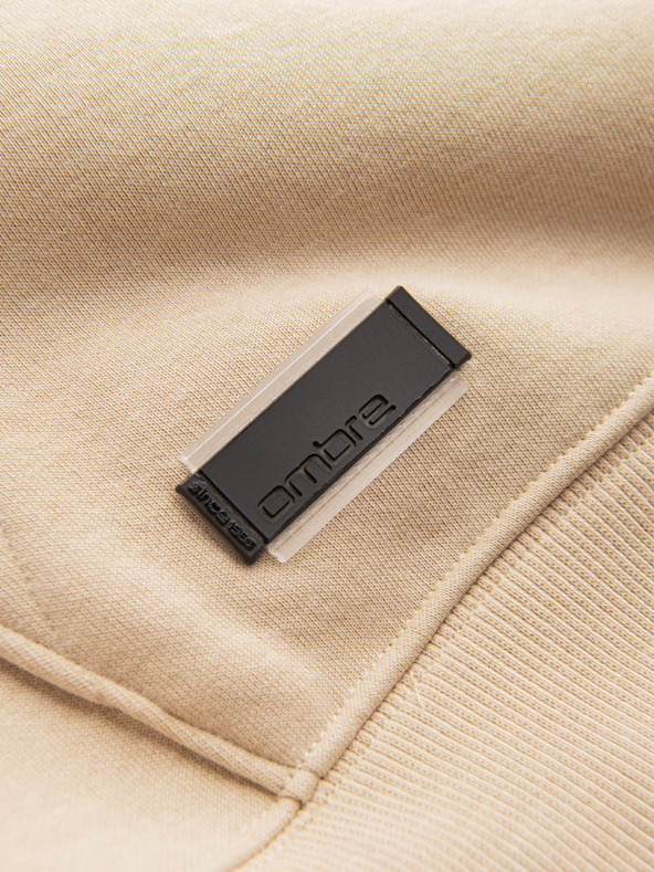 Ombre Clothing Pánska bavlnená klokaní mikina BASIC s kapucňou Ombre Clothing