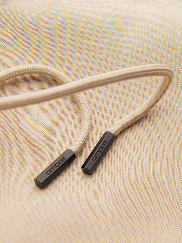 Ombre Clothing Pánska bavlnená klokaní mikina BASIC s kapucňou Ombre Clothing