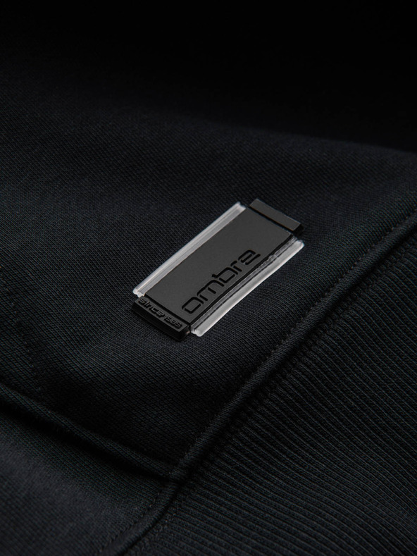 Ombre Clothing Pánska bavlnená klokaní mikina BASIC s kapucňou Ombre Clothing