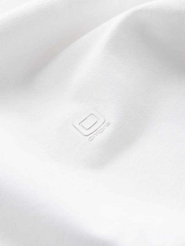 Ombre Clothing Moška bombažna majica v tribarvni barvi - bela in mornarsko modra V3 OM-TSCT-0174 Ombre Clothing