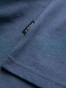 Ombre Clothing Moška klasična bombažna majica BASIC z V-izrezom - modra V18 OM-TSBS-0145 Ombre Clothing