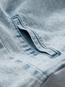 Ombre Clothing Moška bomber jakna iz džinsa z učinkom "stone wash" - svetlo modra V3 OM-JADJ-0163 Ombre Clothing