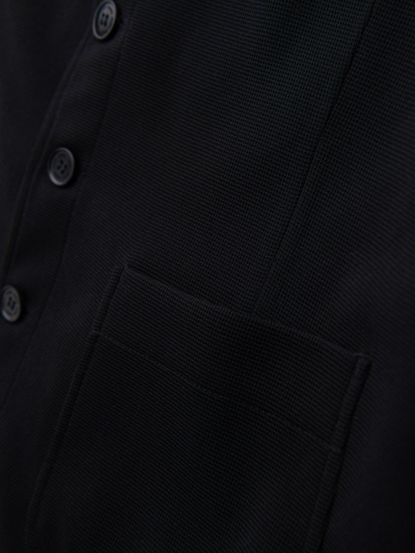 Ombre Clothing Moška strukturirana telovnik po meri z žepi Ombre Clothing