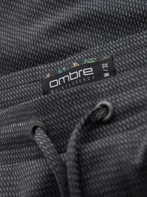 Ombre Clothing Moške strukturirane pletene kratke hlače z elastičnim pasom Ombre Clothing