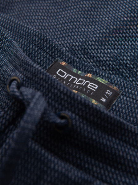 Ombre Clothing Moške strukturirane pletene kratke hlače z elastičnim pasom Ombre Clothing