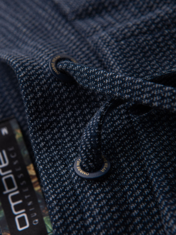 Ombre Clothing Moške strukturirane pletene kratke hlače z elastičnim pasom Ombre Clothing