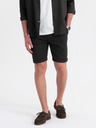 Ombre Clothing Moške pletene kratke hlače z zavihani hlačnicami Ombre Clothing