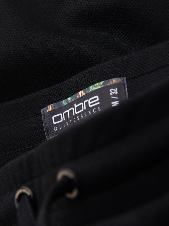Ombre Clothing Moške pletene kratke hlače z zavihani hlačnicami Ombre Clothing