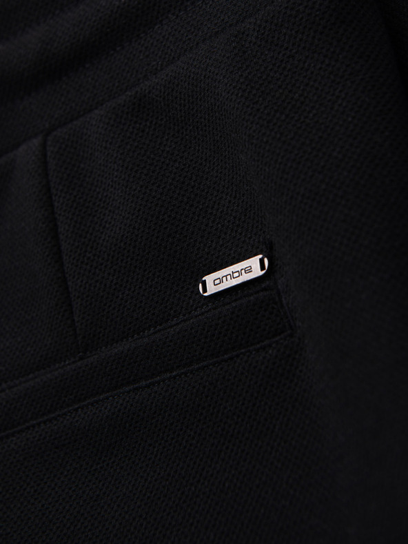Ombre Clothing Moške pletene kratke hlače z zavihani hlačnicami Ombre Clothing