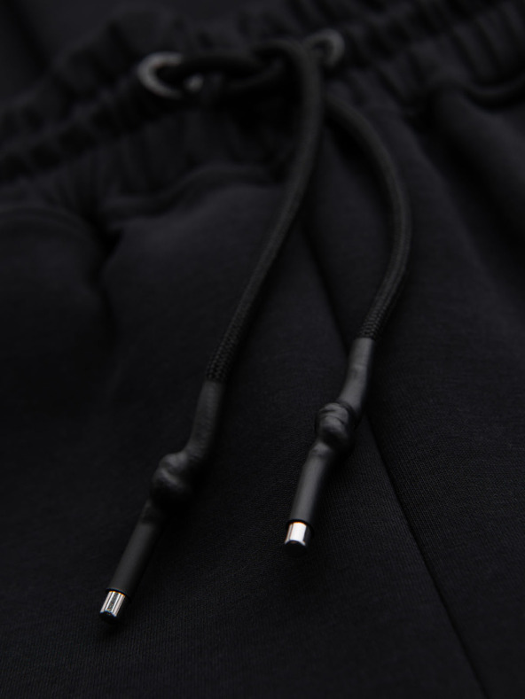 Ombre Clothing Moške trenirka hlače z rebrastimi manžetami in okrasnim zadrgo Ombre Clothing