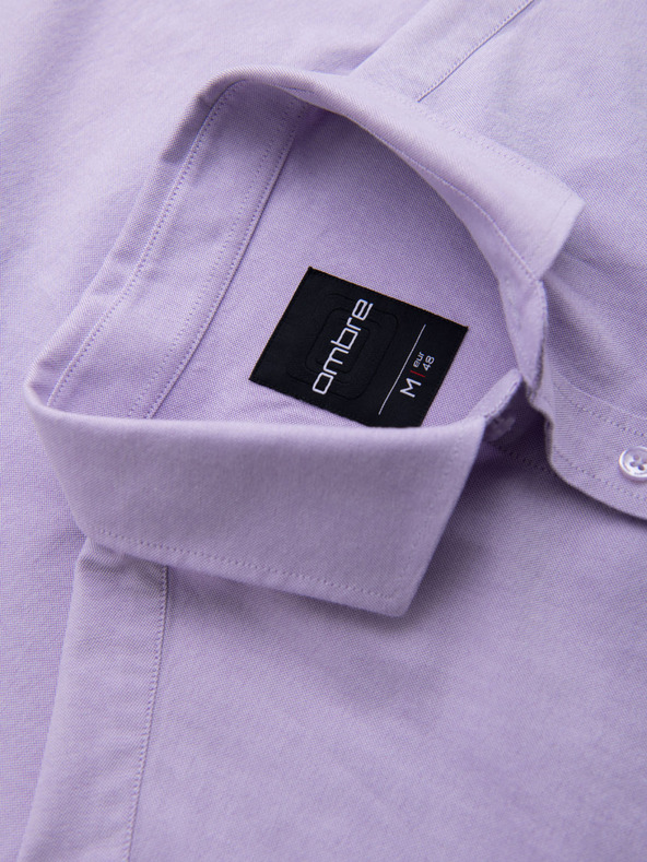 Ombre Clothing Moška bombažna srajca oxford v pastelnih barvah Ombre Clothing