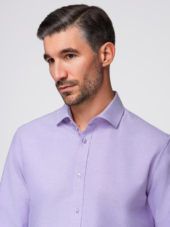 Ombre Clothing Moška bombažna srajca oxford v pastelnih barvah Ombre Clothing