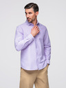 Ombre Clothing Moška bombažna srajca oxford v pastelnih barvah Ombre Clothing