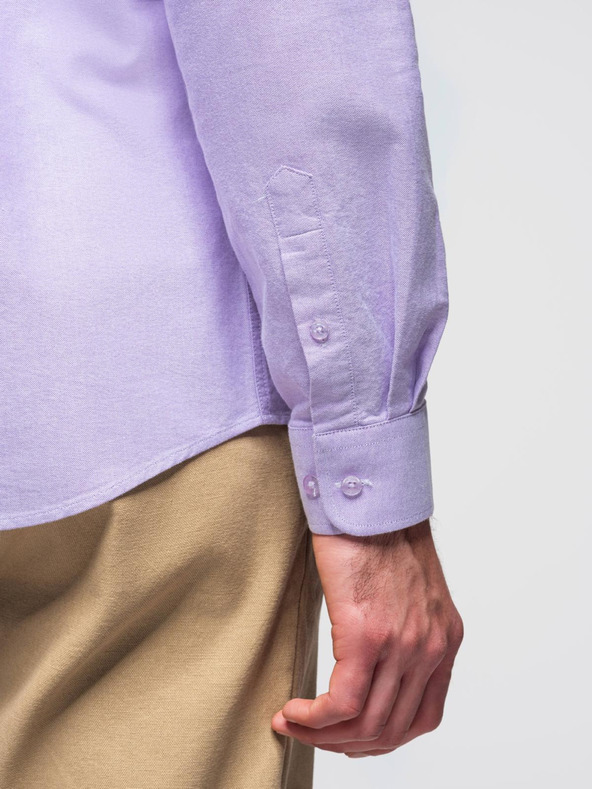 Ombre Clothing Moška bombažna srajca oxford v pastelnih barvah Ombre Clothing
