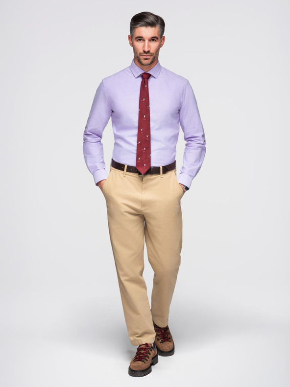 Ombre Clothing Moška bombažna srajca oxford v pastelnih barvah Ombre Clothing