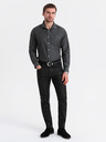 Ombre Clothing Moška jeans srajca z vezeno žepom Ombre Clothing